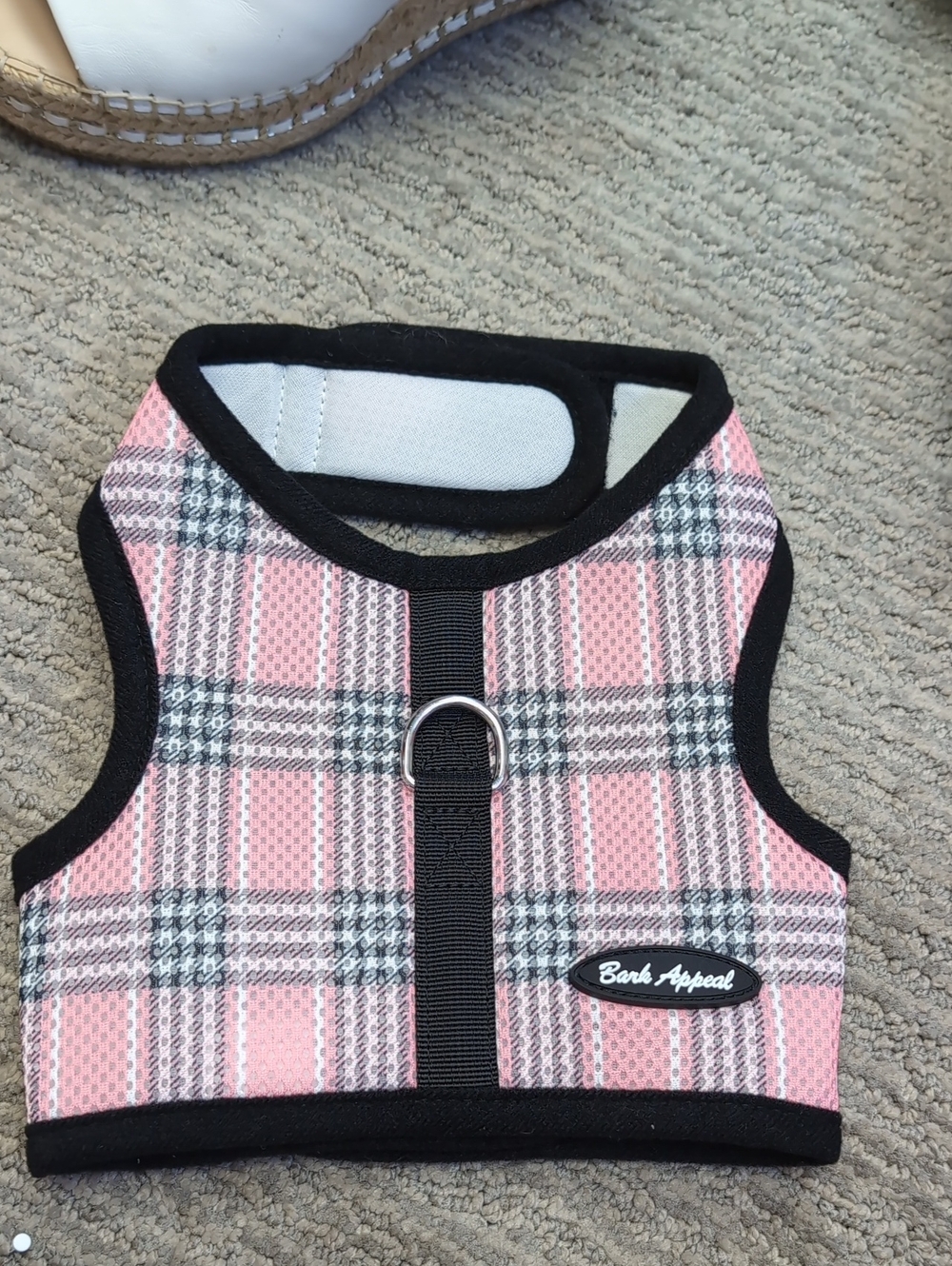 Pink Plaid Dog Harness - Soft Padded Vest